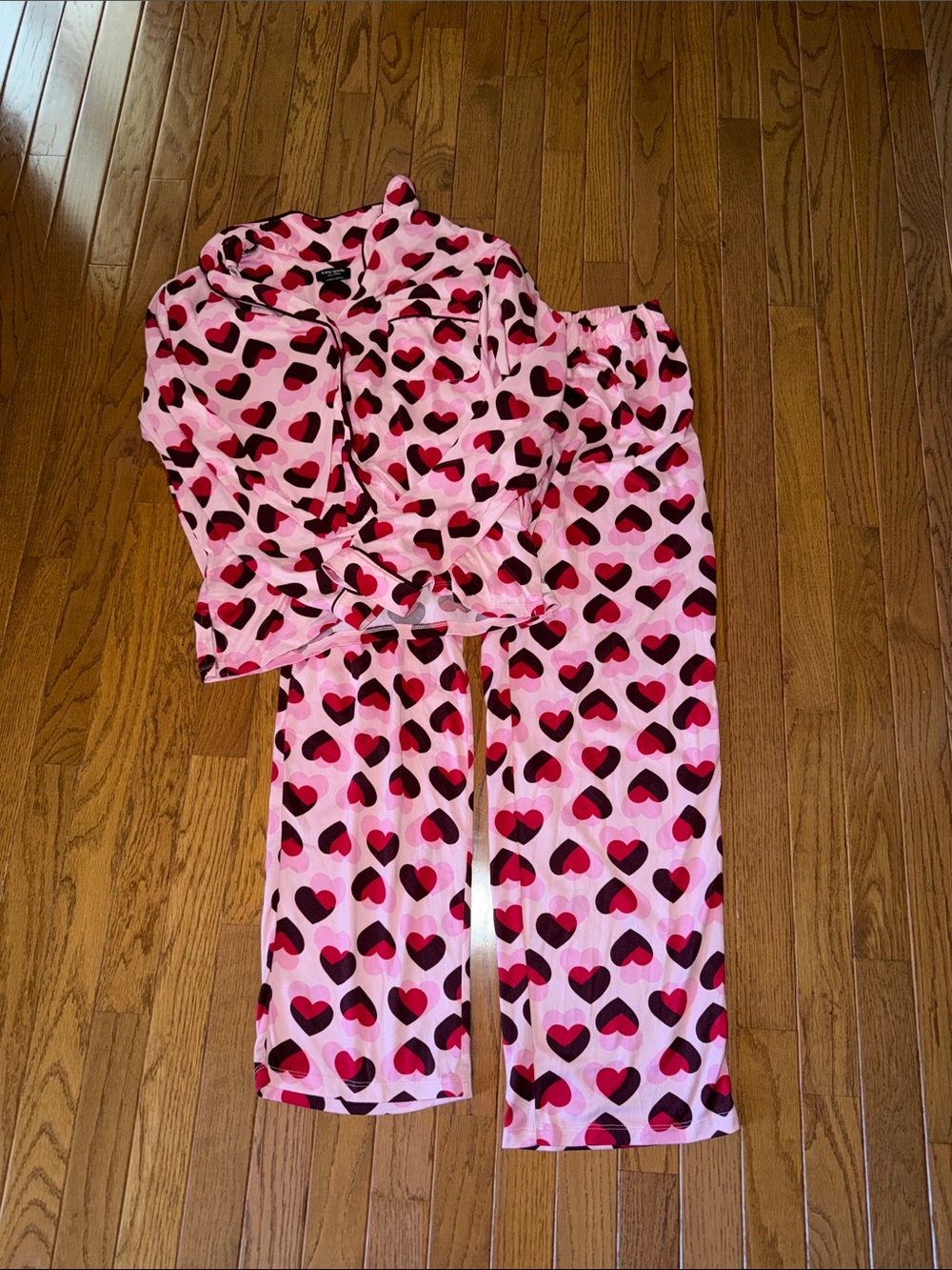 kate spade Pink Heart-Print Pajama Set